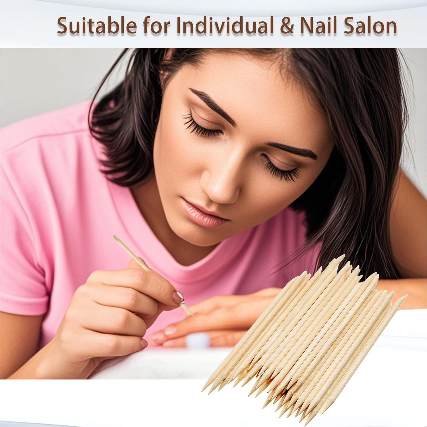 GOLD HONEY 180PCS Orange Sticks for Nails in Boxed - 4.5 Inch Double Sided Orange Wood Sticks for Nails Used - Professional Manicure & Cuticle Remover - Manicure Pedicure Tool