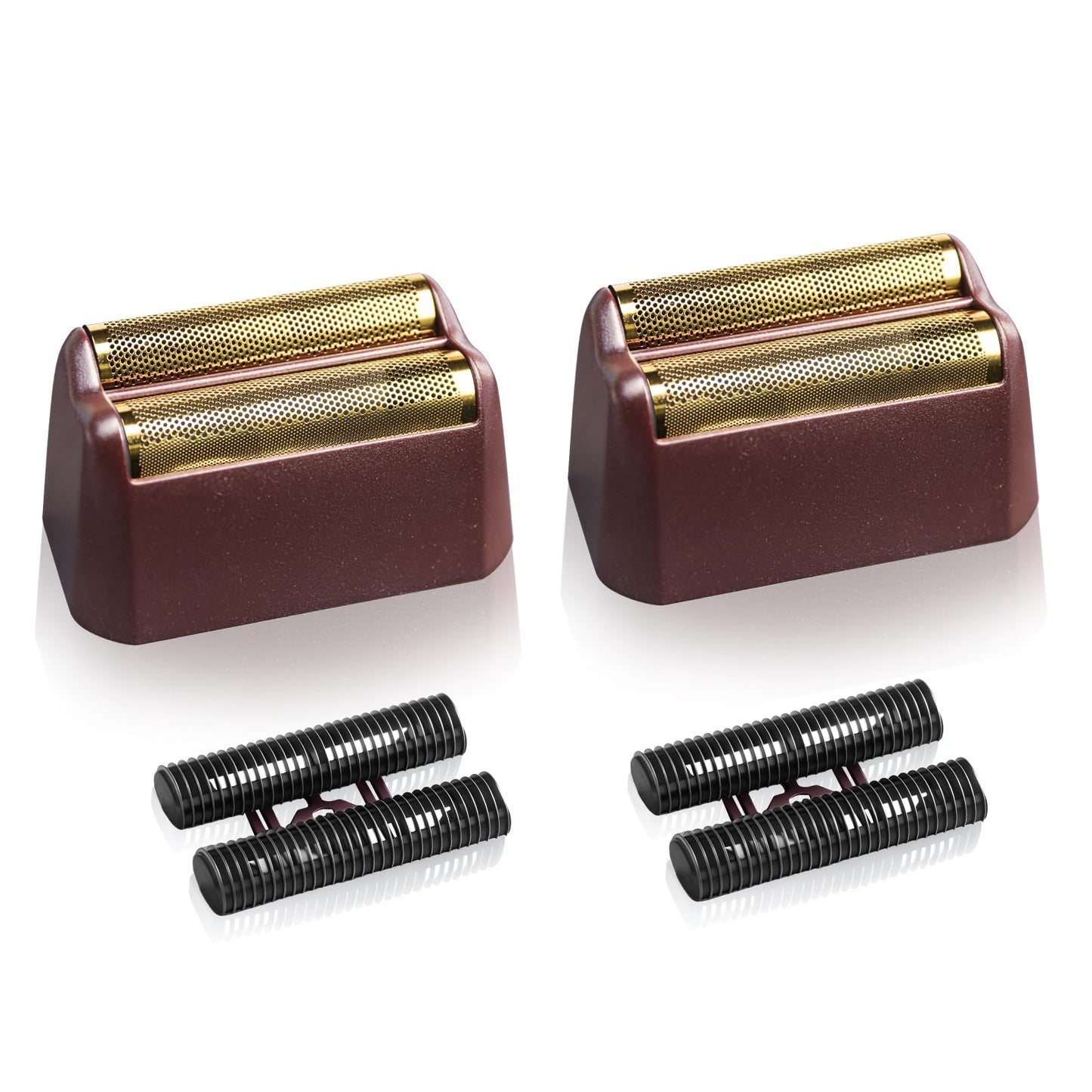 2 Pack Professional 5 Star Series Finale Shaver Replacement Foil and Cutter Bar Assembly Compatible with wahl Shaver Foil 7031-100, 7043-100 Super Close Shaving Replacement Heads，Red