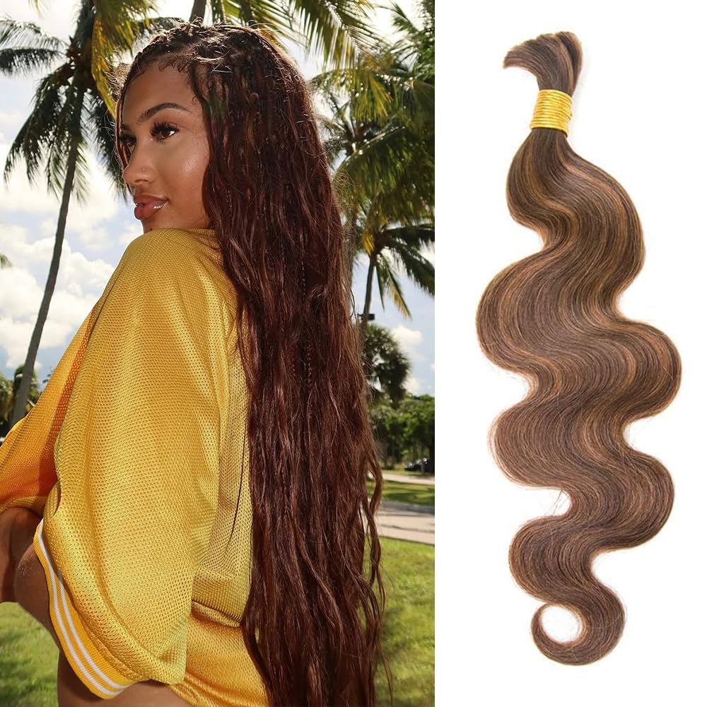 Human Braiding Hair - 100% Virgin Water Wave for Boho Braids | 14 Inch, 50G