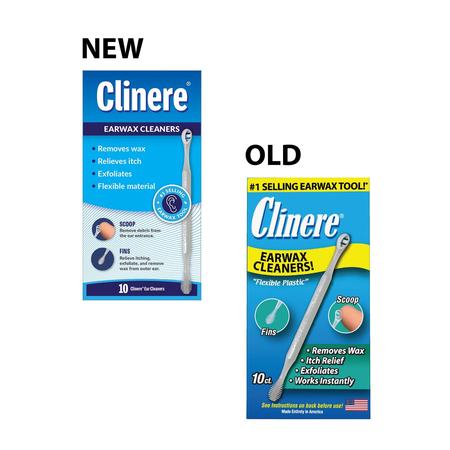 Clinere® Ear Cleaners, Gentle Ear Cleaning and Ear Wax Removal Tool, Itch Relief, Exfoliates, 10 Count