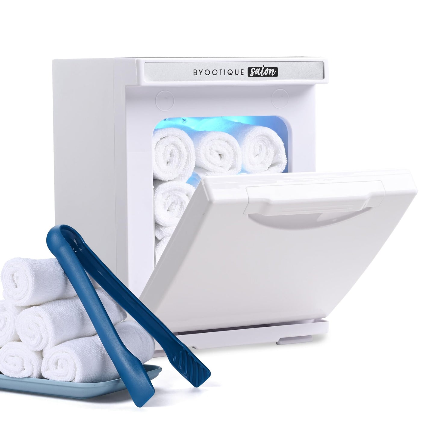 BYOOTIQUE 5L Mini Hot Towel Warmer Cabinet Spa,Professional Fast Heating Portable Machine Barber Towel Warmer for Nail Salon, Facial, Massage, Estheticians, Beauty Studio,Med Spa (White)
