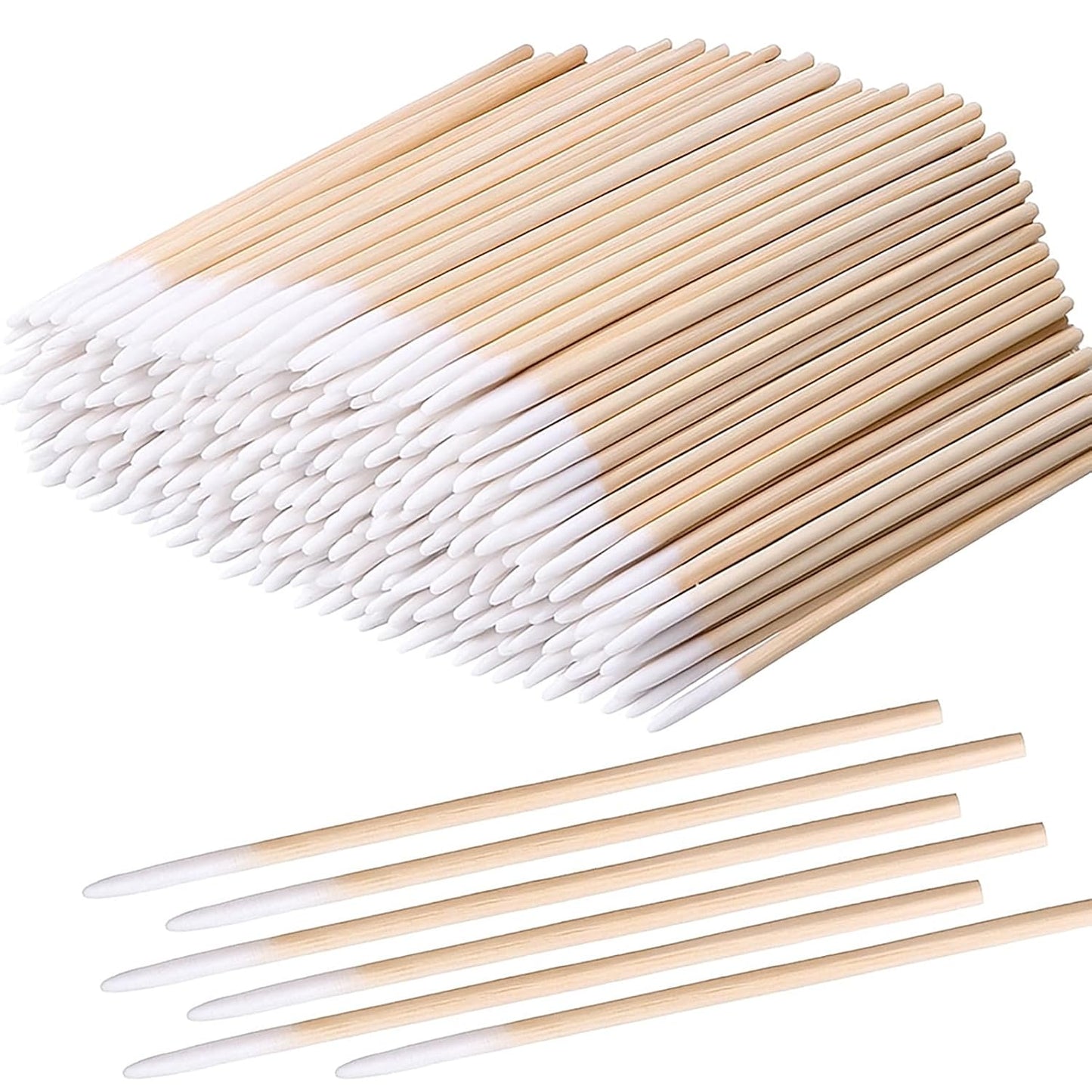 Precision Pointed Tips Cotton Swabs - 1200PCS Microblading Applicators for Makeup, Nail Polish & Eyebrow Care | 4 Inch Wooden Sticks