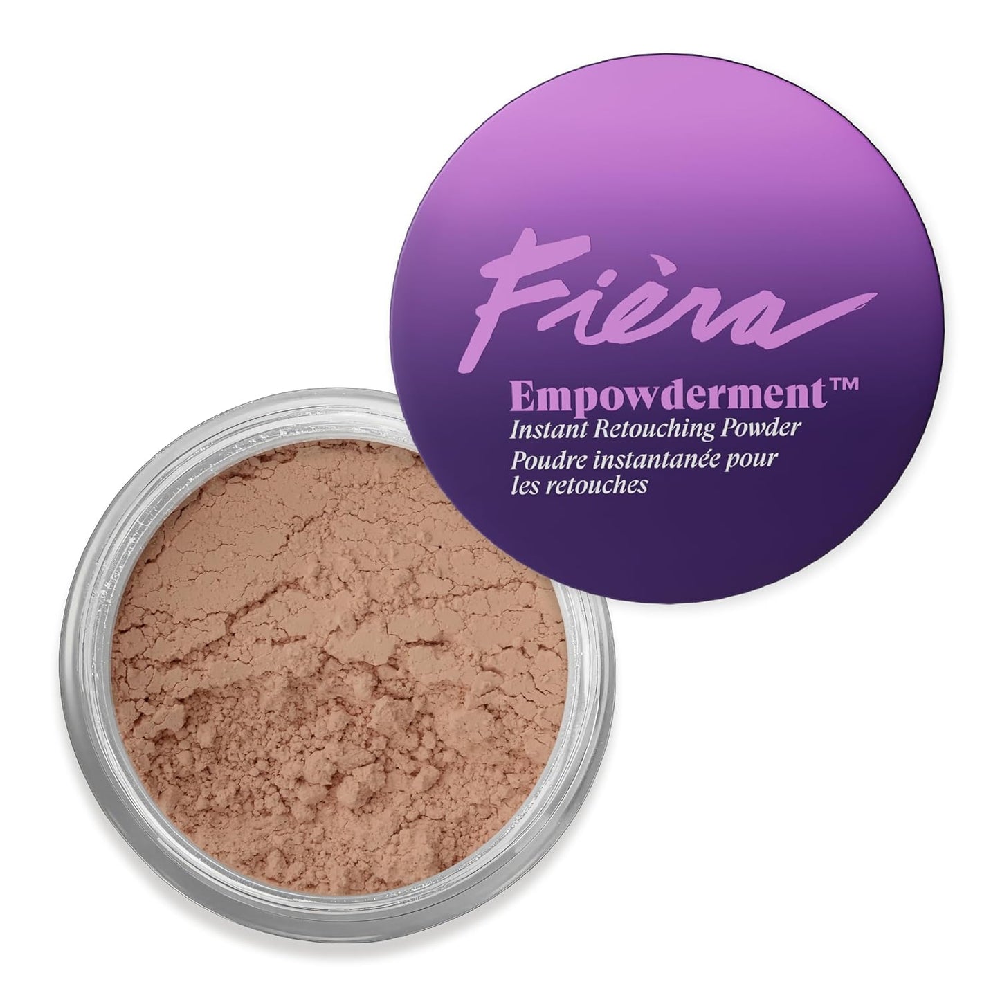 Fièra Pressed Finishing Powder - Talc-Free Blurring & Soft-Matte Formula for Mature Skin | Dark Shade, 0.2 OZ