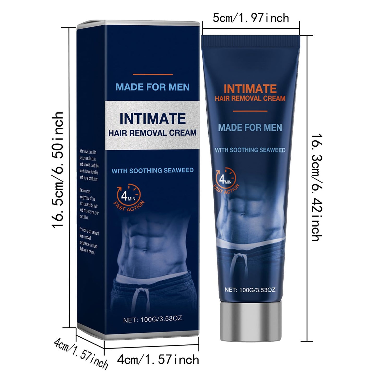 2026 New Painless Hair Removal Cream for Men, Fast-Acting Gentle Depilatory for arms legs chest, Intimate & Body Depilatory Cream, Moisturizing Soothing Formula (2 Pack)
