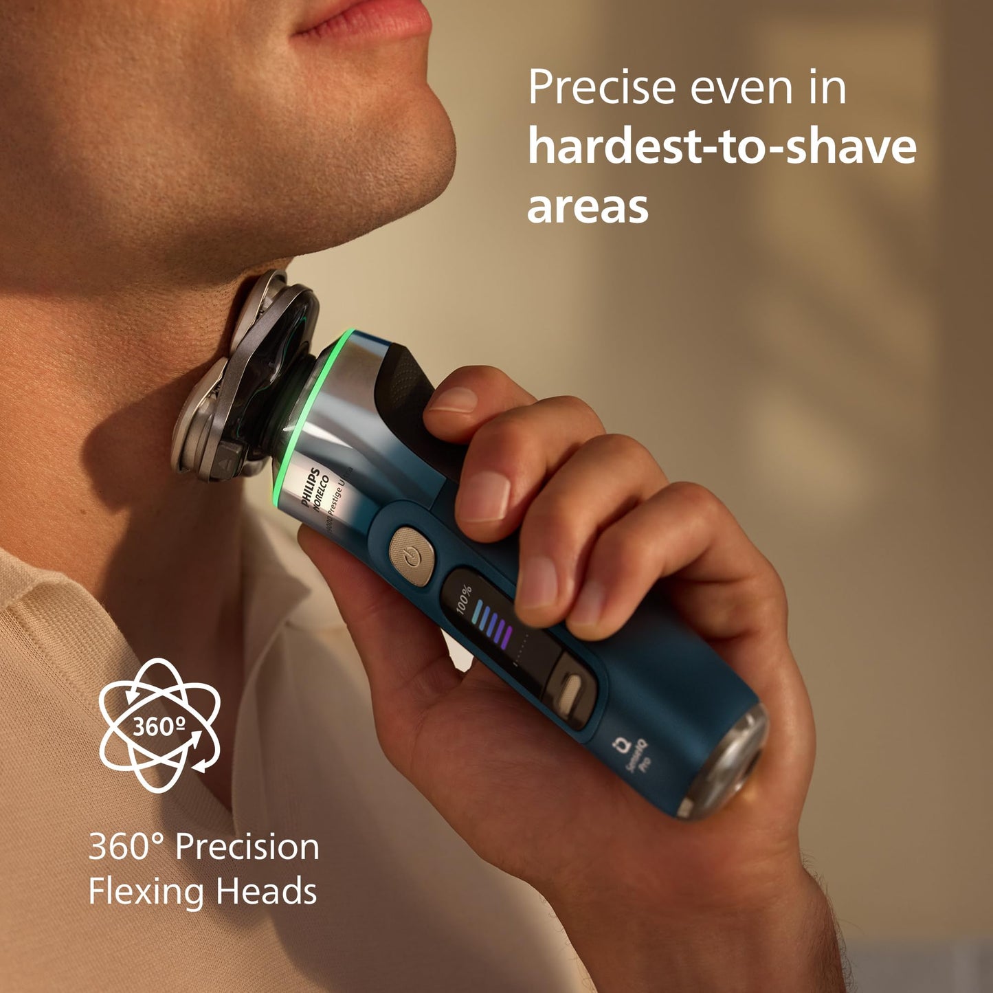 Philips Norelco Shaver i9000 Prestige Ultra Special Edition - Wet & Dry Electric Shaver, SenseIQ Pro Technology, Triple Lift & Cut System, 360 Rotating NanoTech Precision Blades, Model XP9406/93