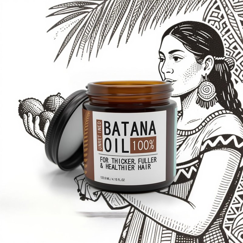 Raw Batana Oil for Hair Growth - Natural Hair Care with Pleasant Scent & Smooth Texture | Pumpkin Seed Oil Blend
