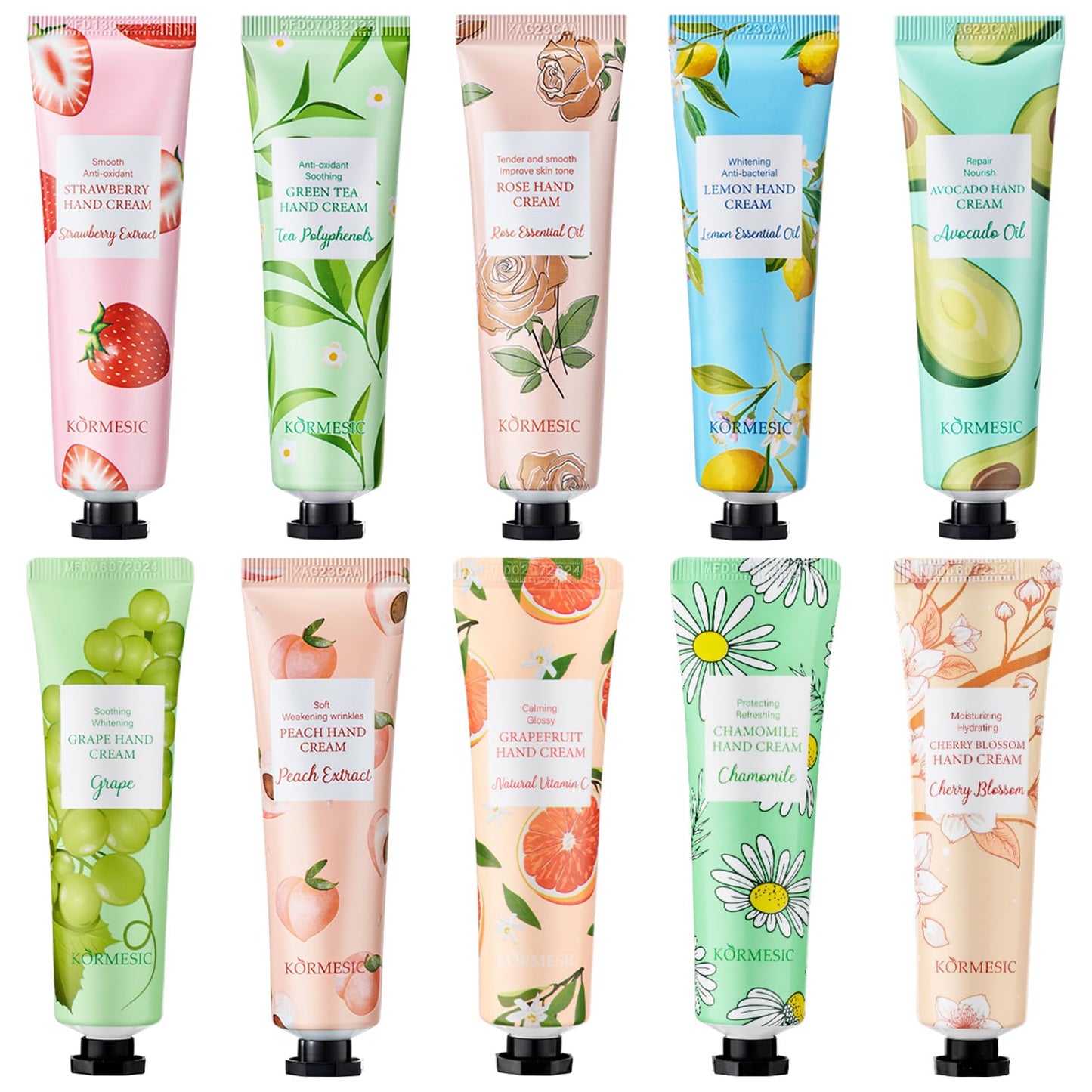 10 Pack Hand Cream for Dry Cracked Hands, Travel Size Moisturizing Mini Hand Lotion Gifts for Women with Natural Fragrance - Christmas Gifts,Thanksgiving Gifts,Teacher Appreciation Gifts,Party Favors