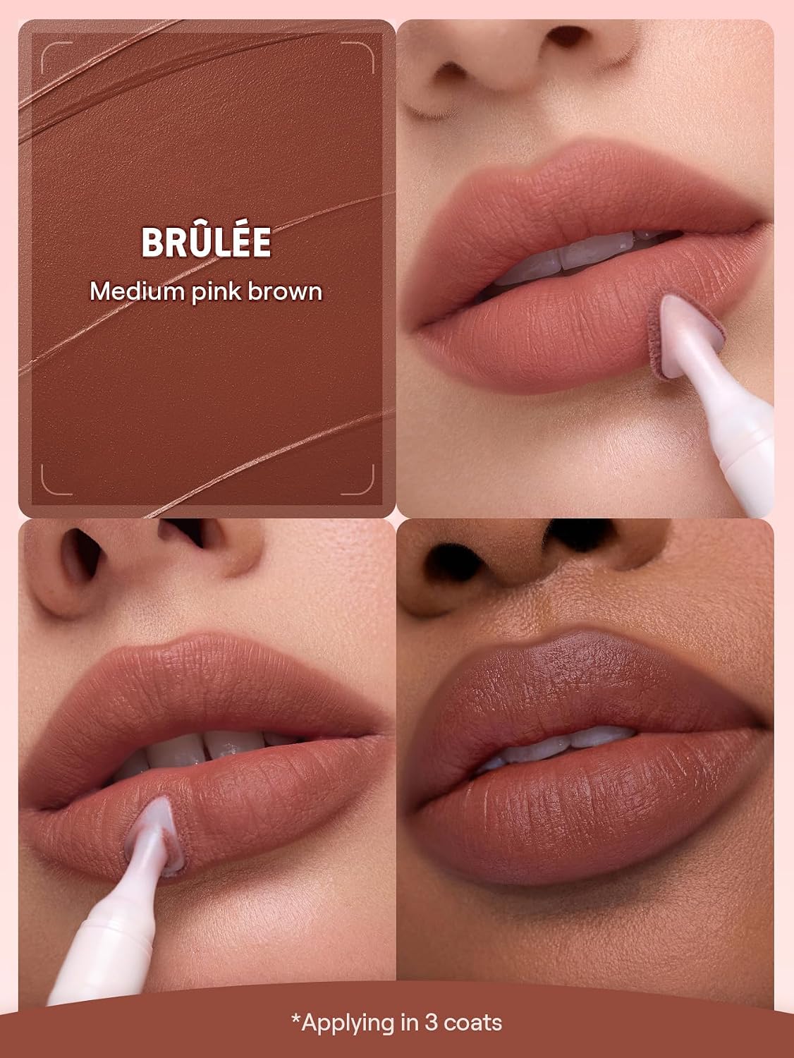 Marshmallow Puff Lip Blur Pen | Matte Lipstick for Long-Lasting Hydration - 523 Brûlée