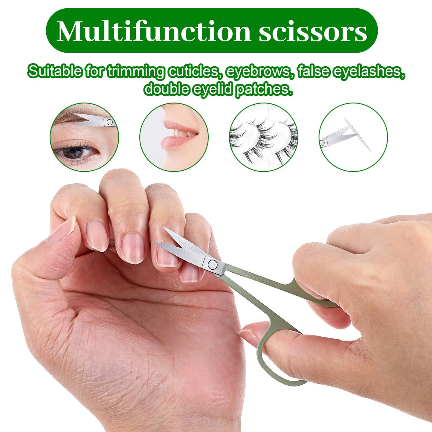 Nail Clippers Kit 12pcs Professional Travel Manicure Kit With Green Pu Leather Case, Premium Stainless Steel Fingernail & Toenail Clippers Travel Manicure & Pedicure Grooming For Women Men Home