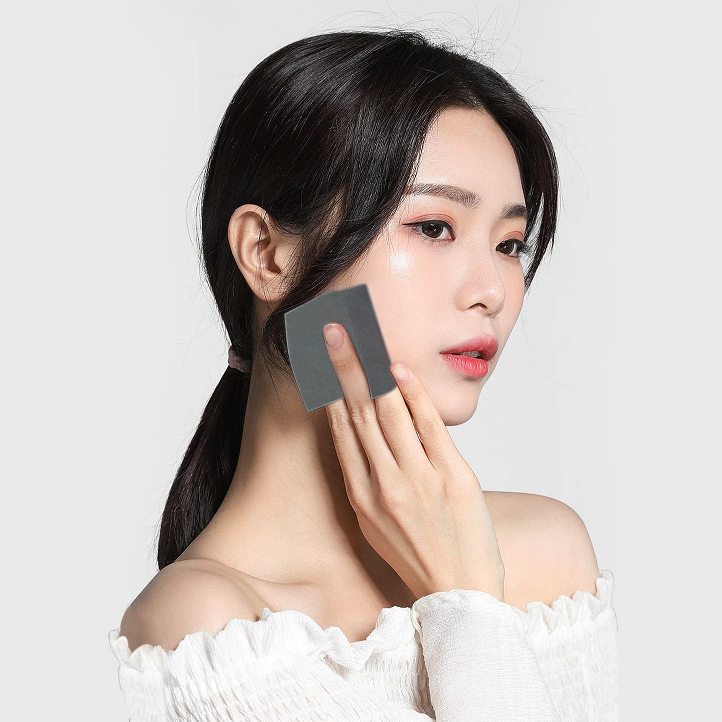 WishLotus Face Oil Blotting Sheets, 200Pc Linen Oil Blotting Paper for Oily Skin with Mirror Case and Self-Adhesive Powder Puff, Oil Absorbing Sheets for Men and Women (200)