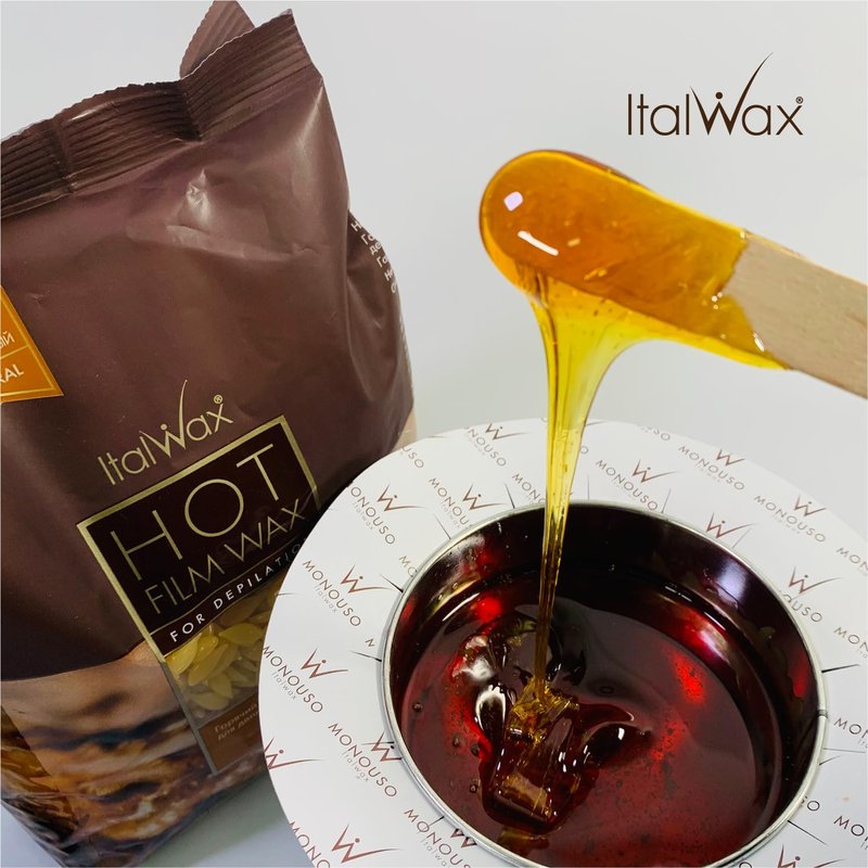 Italwax Classic Line Natural Hard Wax Beads 2.2 lb (1 kg) – Transparent Medium Setting Stripless Wax for Normal Skin & Large Areas – Made in Italy