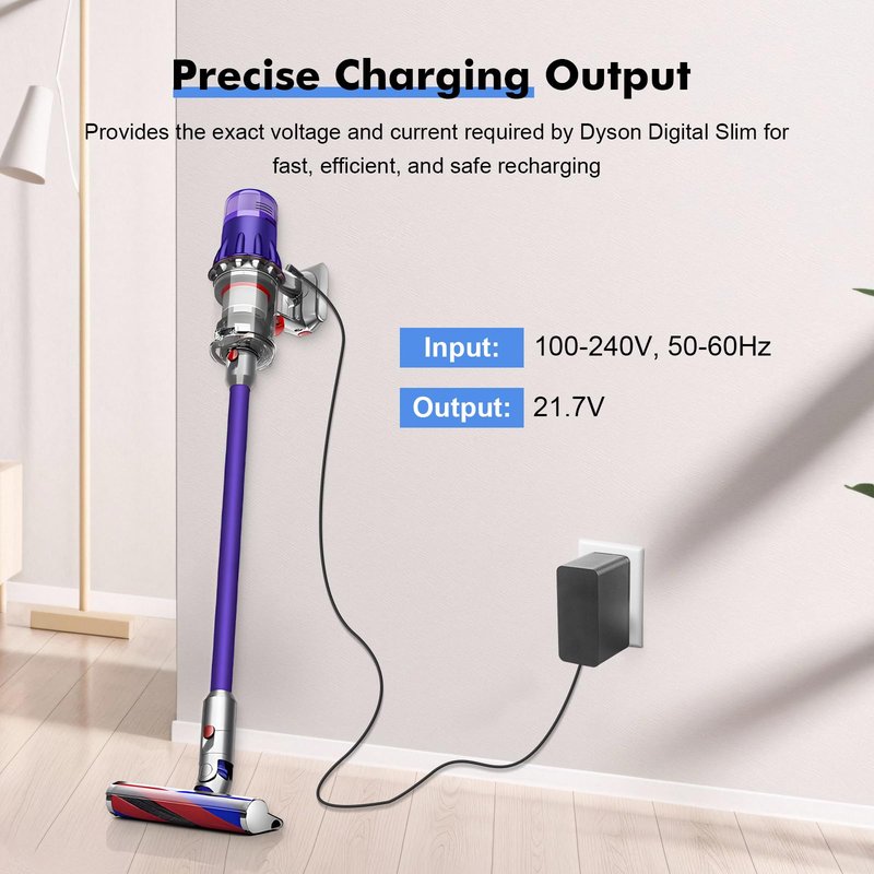 Power Adapter Charger fits for Dyson Digital Slim Only – 21.7V Replacement Power Supply with 1.5M/5.9 Ft Cable, NOT for V6/V7/V8/V10/V11/V12/V15 or DC/SV Series
