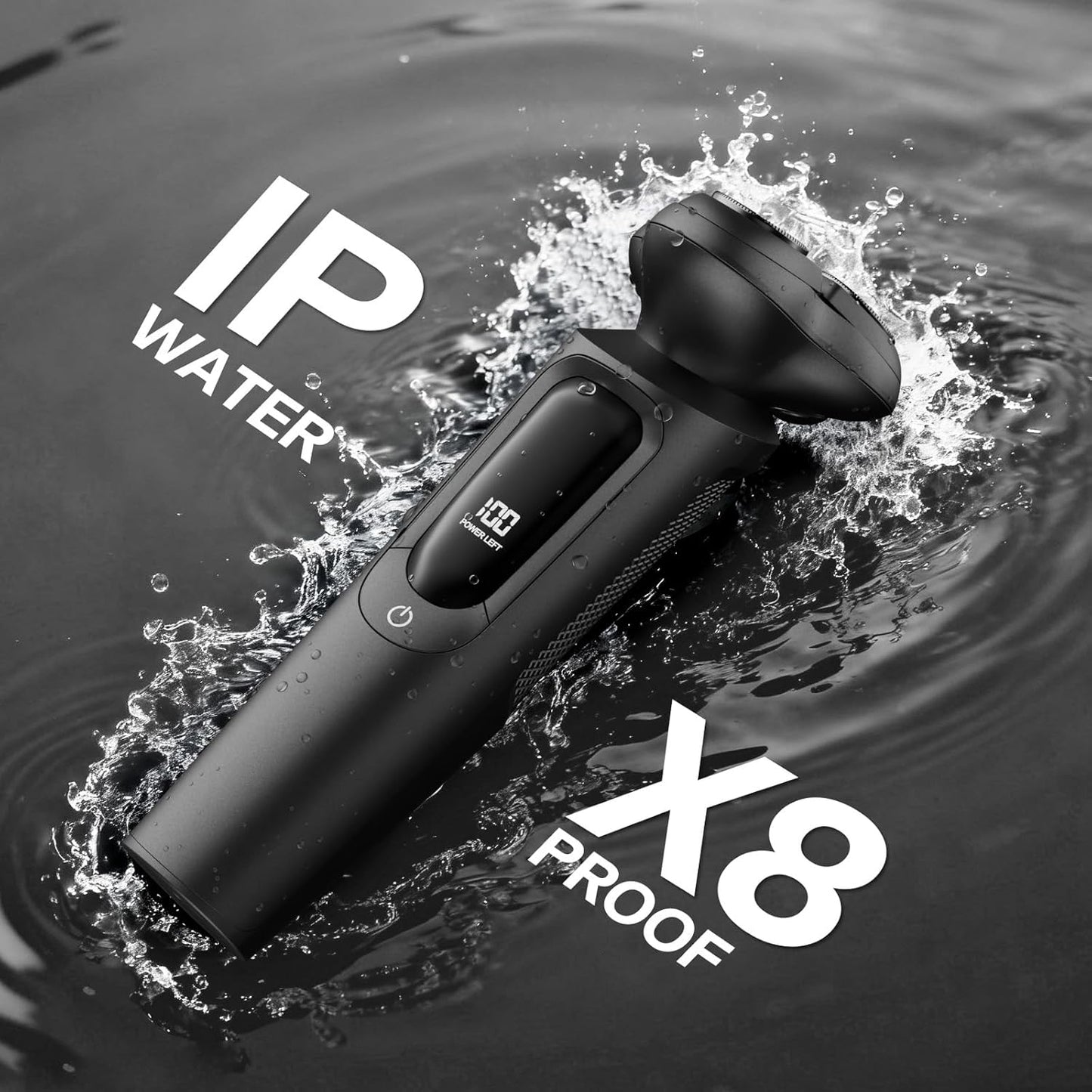 Electric Razor for Men - 3D Flex Blades, Pop-Up Trimmer, IPX8 Waterproof | Sleek Gunmetal Finish
