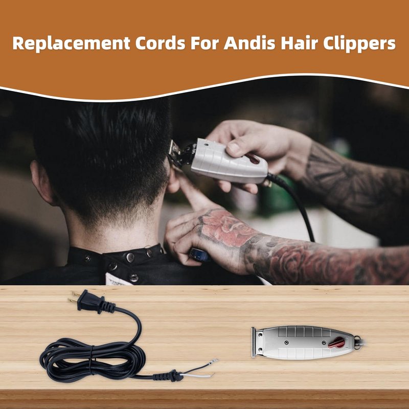 04624 Trimmer Cord Replacement for Andis T-Outliner Clippers Hair Trimmer (2 Wires)