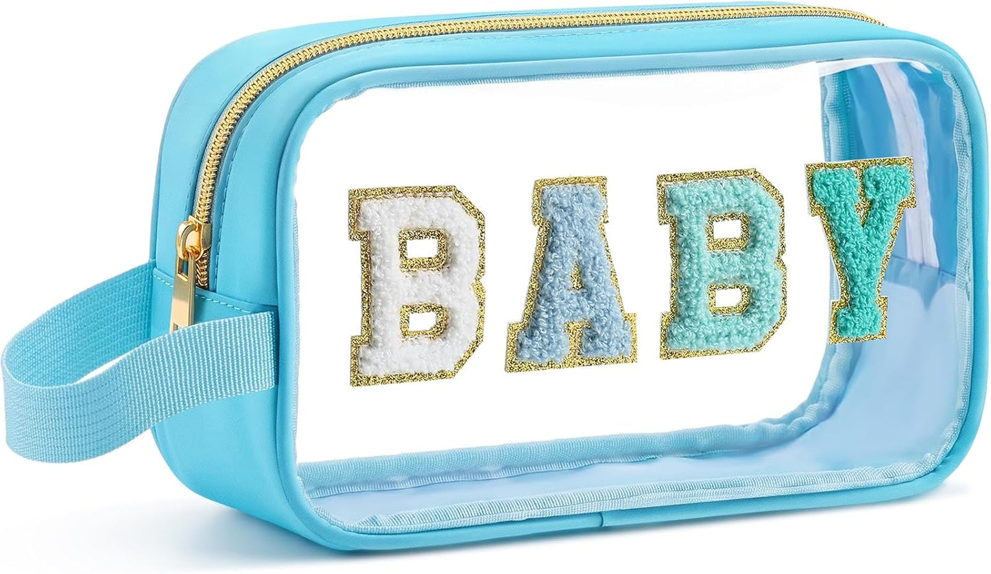 Teacher Survival Kit Bag - Waterproof Clear Makeup Pouch with Chenille Letters | Perfect Gift for Women