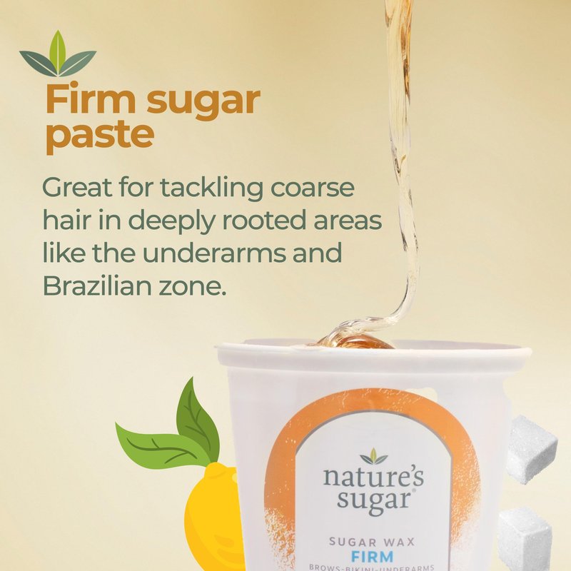 Nature’s Sugar – Beginner-Friendly Vegan Natural Sugar Wax Hair Removal Bundle for Men & Women – All Skin Types Sugaring Paste for Legs, Arms, Back, Chest, & Bikini Line - (1 All Purpose, 1 Firm)
