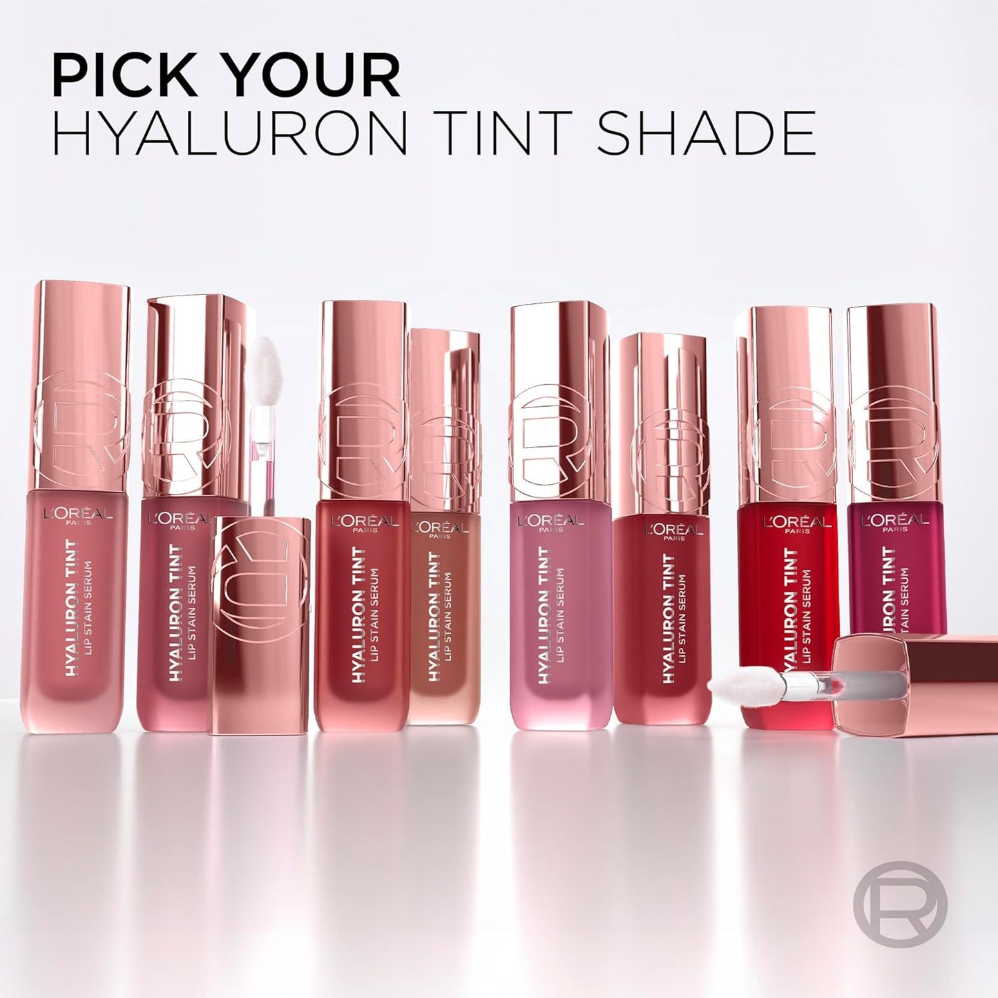 L'Oreal Paris Hyaluron Tint Lip Stain Serum - Long-Lasting Hydrating Lip Makeup | 217 Smoky Mauve (Dusky Pink)