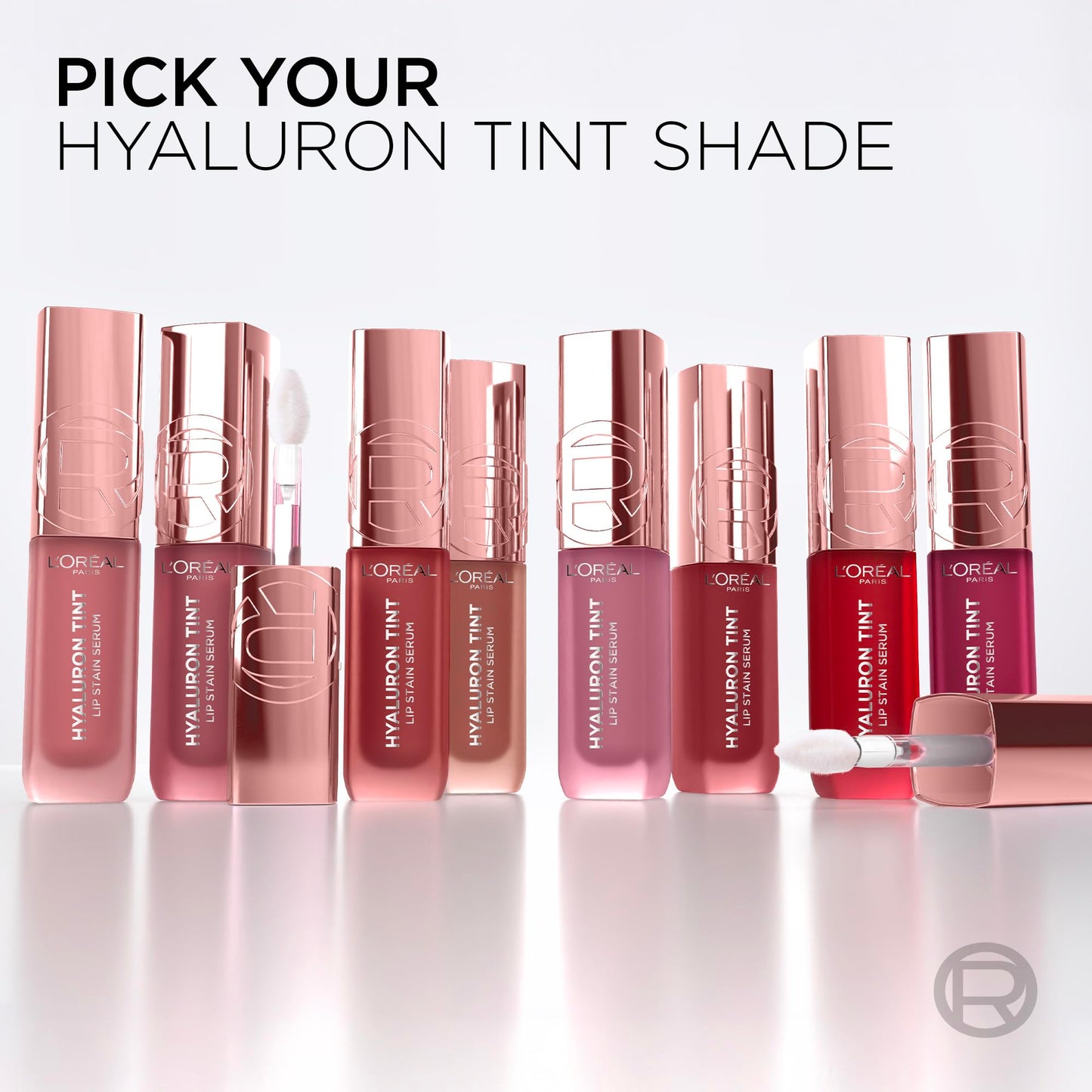 L'Oreal Paris Hyaluron Tint Lip Stain Serum, Long Lasting, Hydrating Lip Makeup Infused with Hyaluronic Acid, 217 Smoky Mauve (Dusky Pink)
