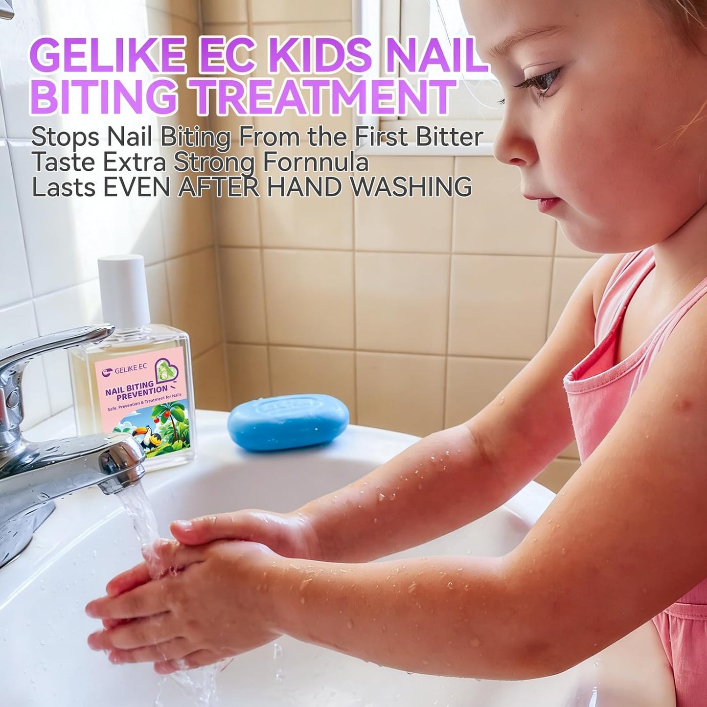Stop Kids Nail Biting - Strong Extra Bitter Polish, Safe Non-Toxic Vegan Formula | Long-Lasting Clear Treatment