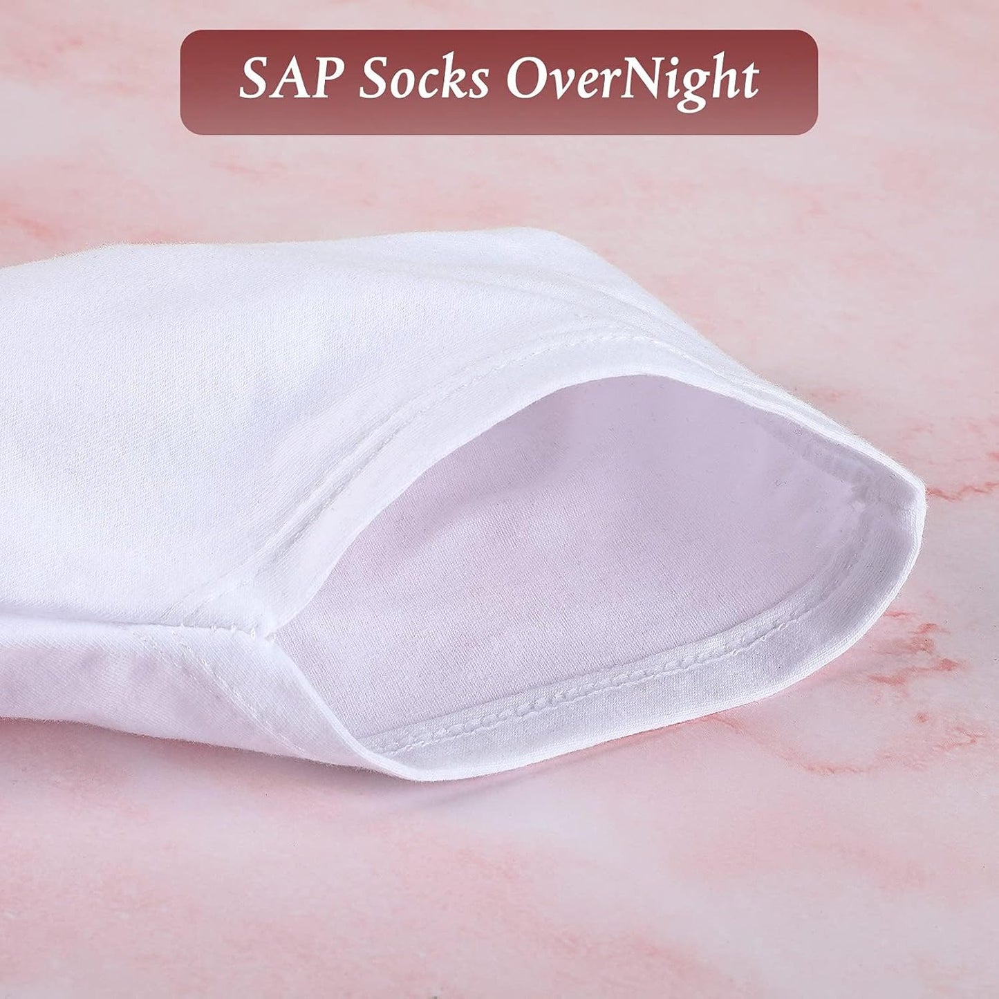 Moisturizing Spa Socks for Dry Feet - 20 Pairs Cotton Cosmetic Socks | White
