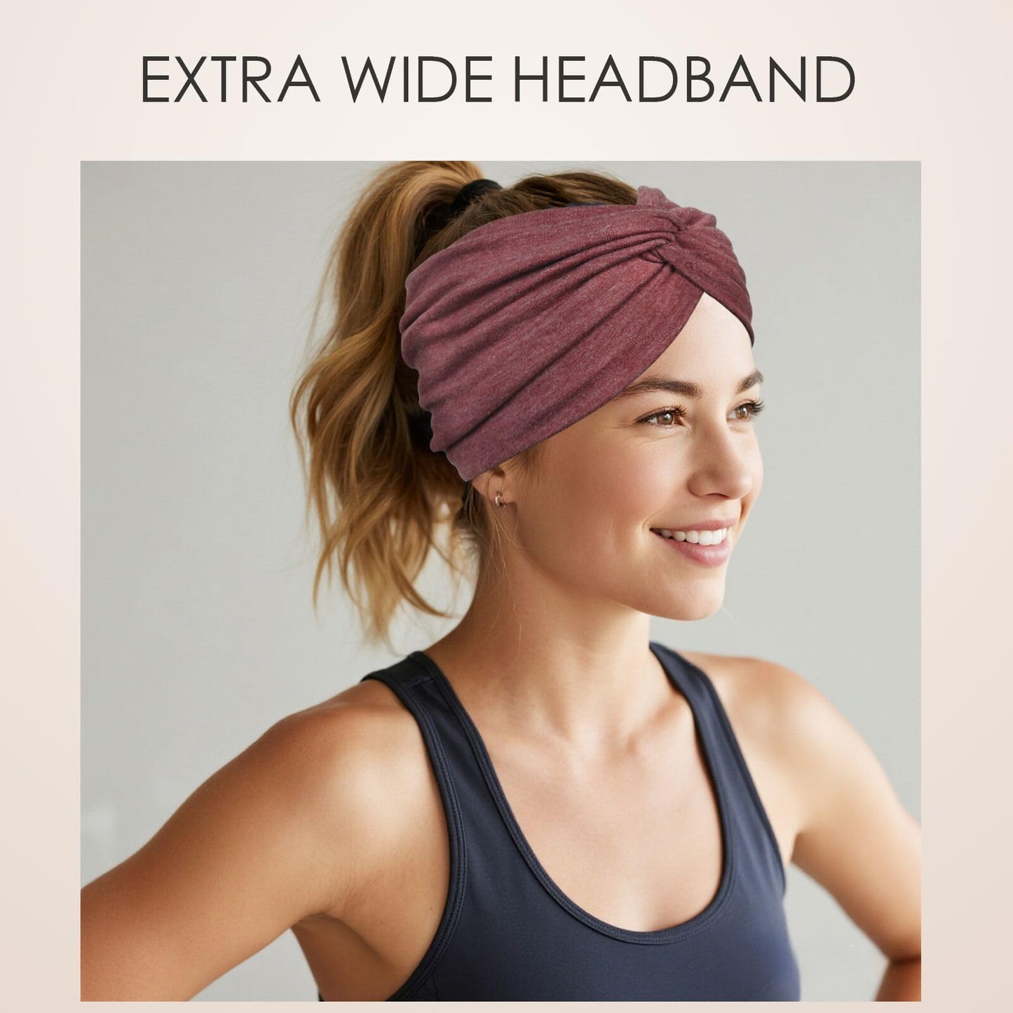 YONUF Wide Headbands For Women Extra Large Headband Twisted Knot Head Bands For Women's Hair Band Scarf Turban Accessories 6 Pack