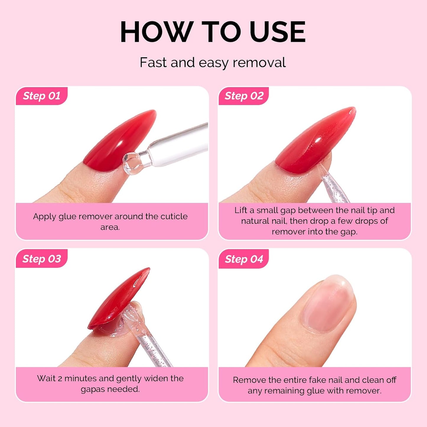 MelodySusie Nail Glue Remover - Acetone-Free Formula for Press-On Nails | Gentle & Multi-Functional 50ML
