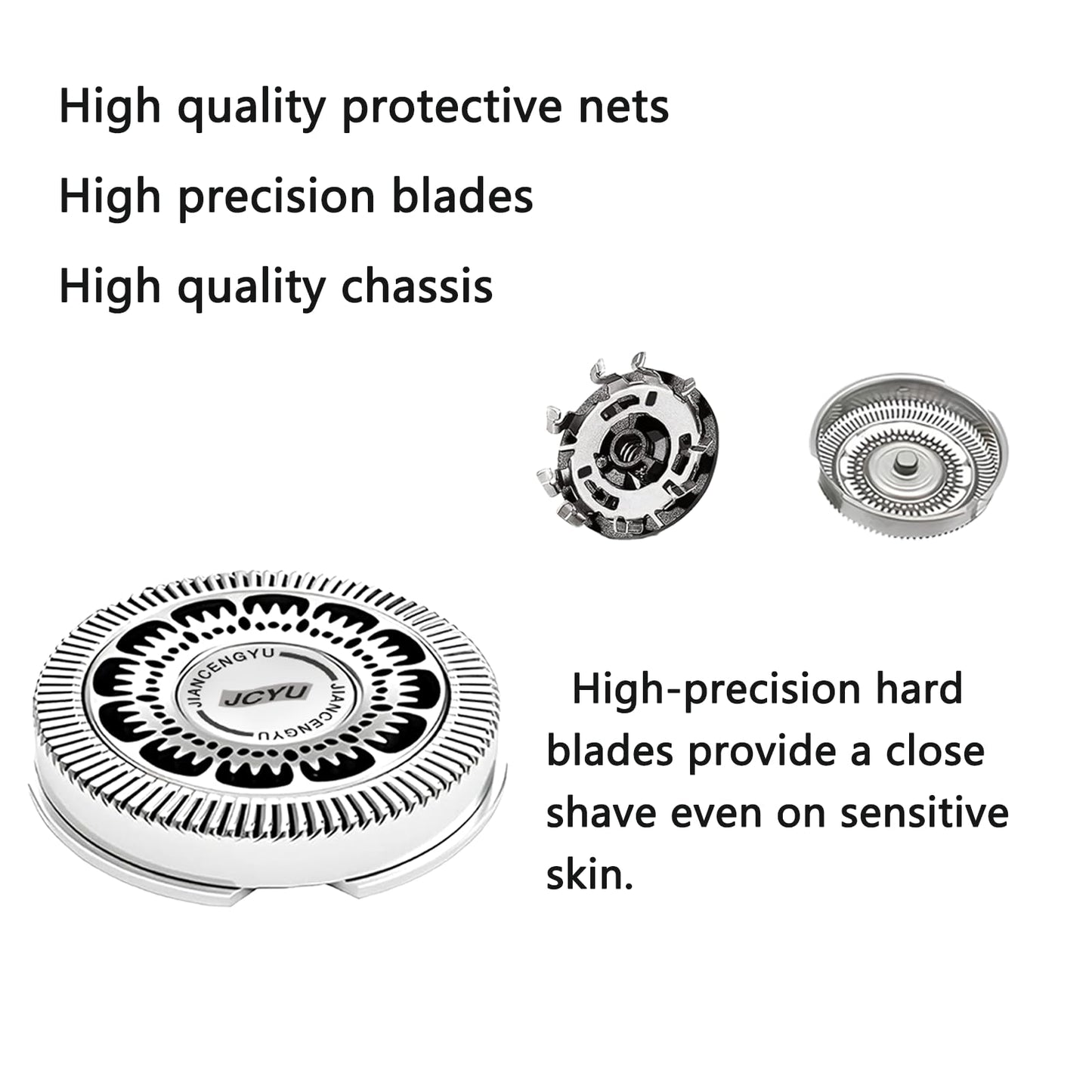 SH60 Replacement Heads Compatible with Philips Norelco Series 6000 Replacement Heads Blades for S6880/81 S6810/82 S6850/85, 6Pack