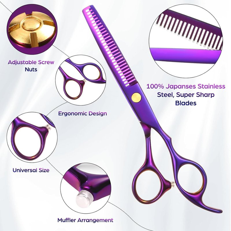 Professional Hair Cutting Scissors - 6.89 Inch Barber Shears | Multifunctional Thinning Tools for Salon Use