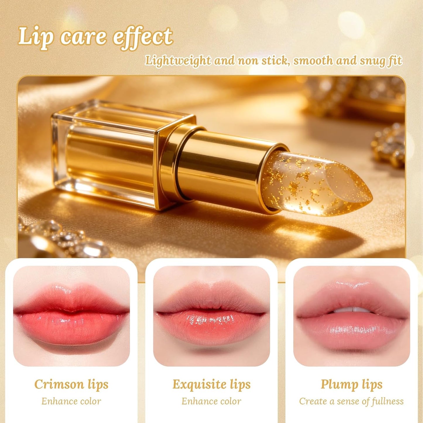 Color Changing Lipstick Set - 2Pcs Transferproof Long-Lasting Hydration | PH Adjusting Clear Gloss