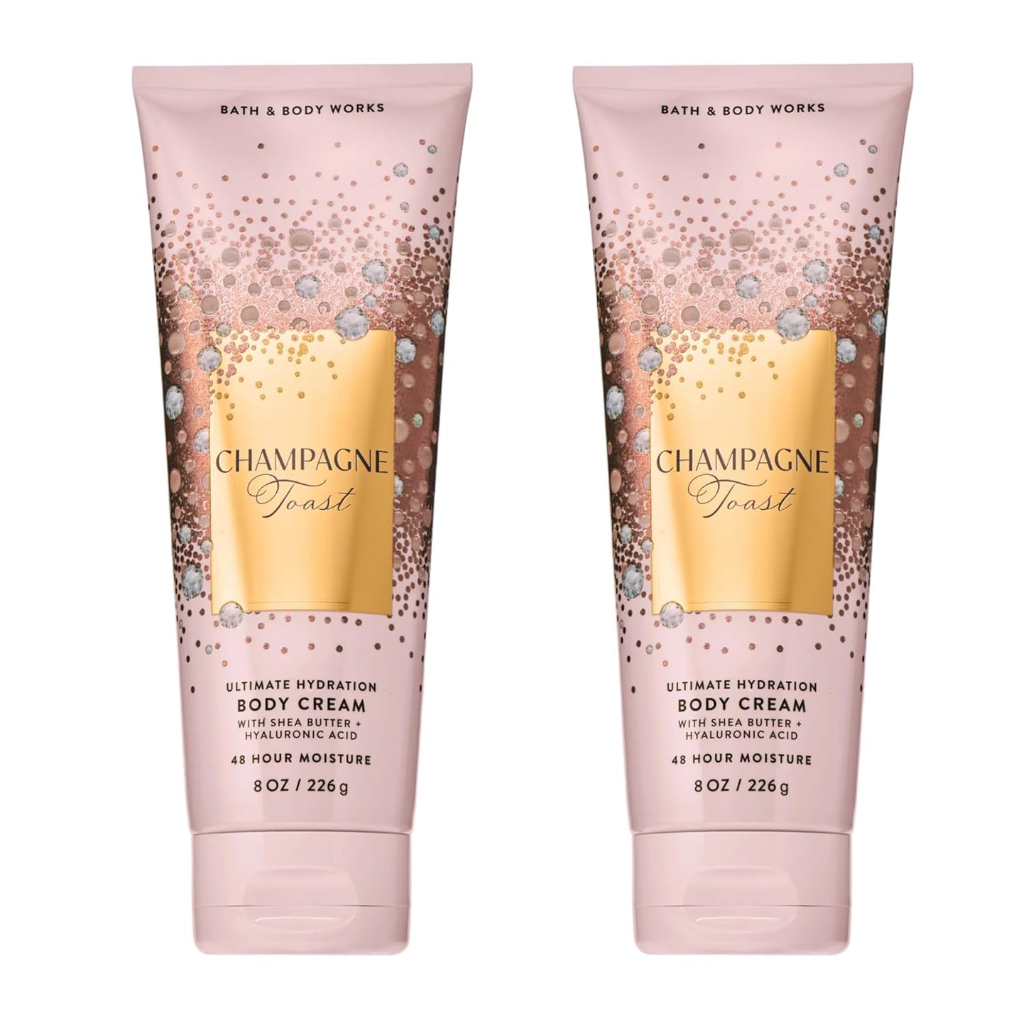 Champagne Toast Body Cream - Ultimate Hydration Moisturizer with Shea Butter & Hyaluronic Acid | 8 oz - 2 Pack
