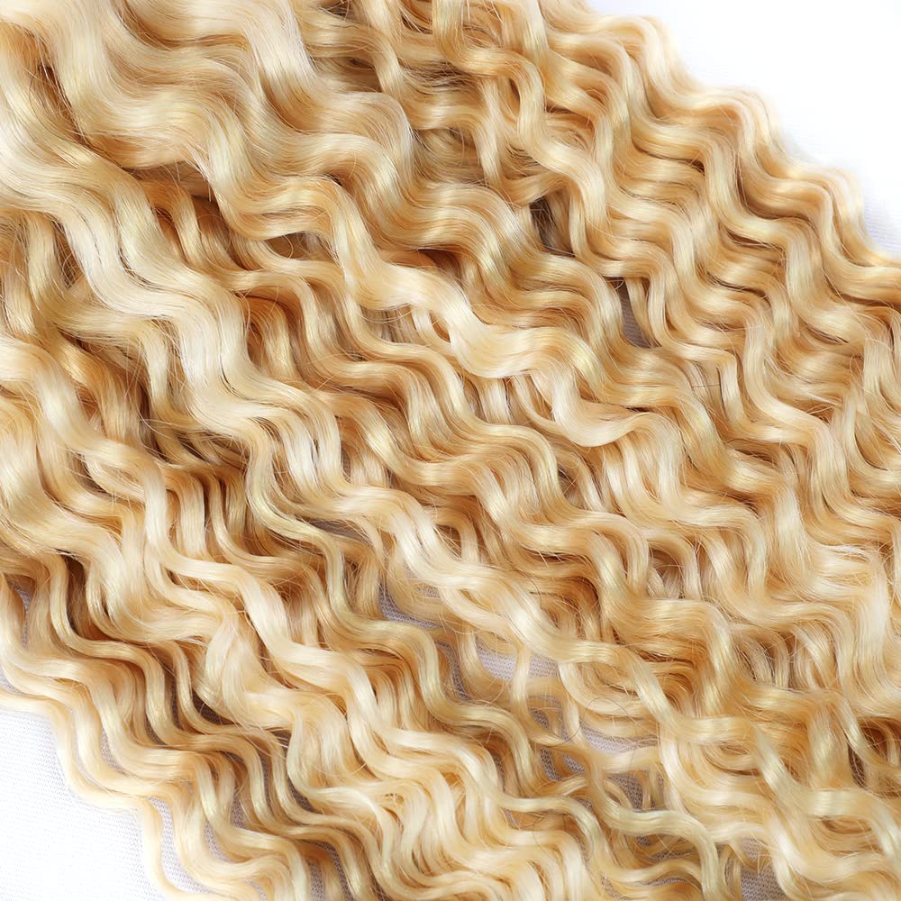 Honey Blonde Bundles 613 Kinky Curly Bundles Human Hair Blonde Bundle 26 26 inch Two Tone 613 and 27 Bundle