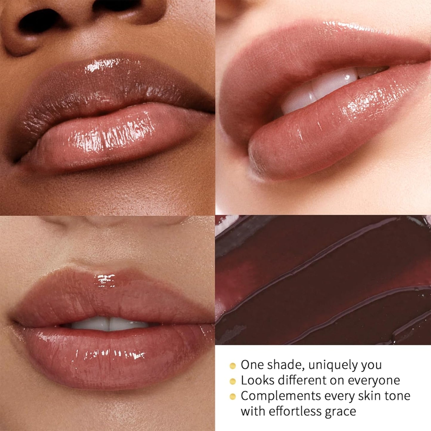 Honey Noir Lipstick - Deep Moisturizing Black Cherry Tint Lip Balm | Hydrating Lip Gloss for All Skin Tones