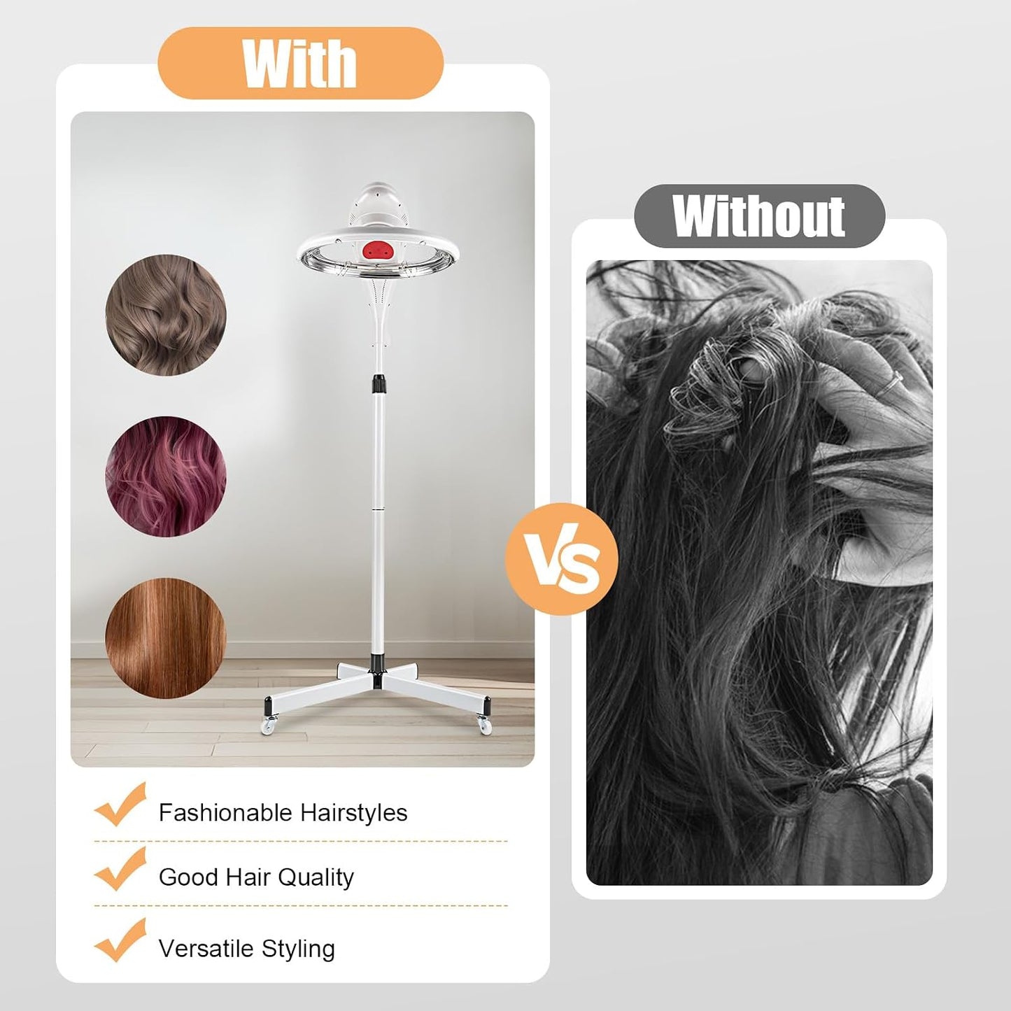Portable Hooded Hair Dryer - 3-in-1 Infrared Mobile Steamer for Salon & Home Use | Adjustable, 950W