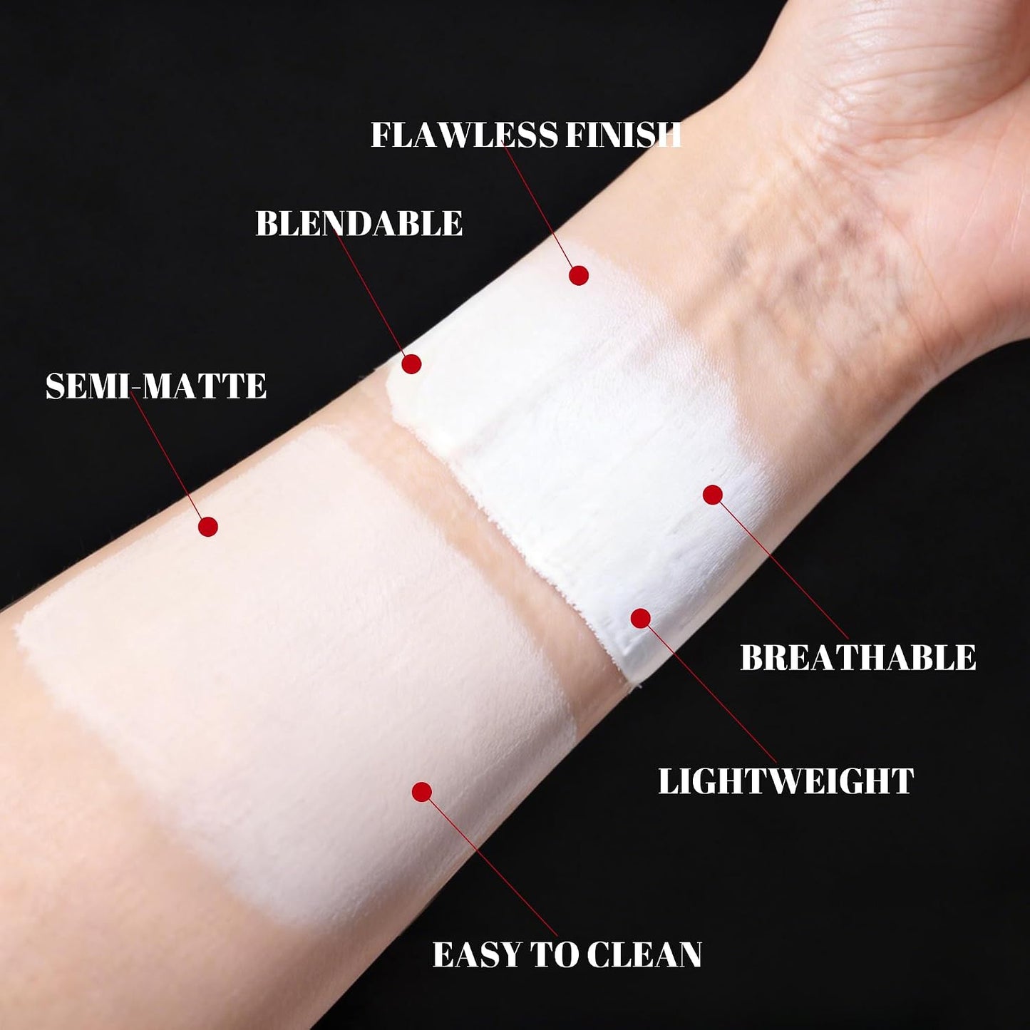 White Liquid Foundation - Waterproof Full Coverage Mixer | White Base with Makeup Mixing Palette for SFX & Daily Use