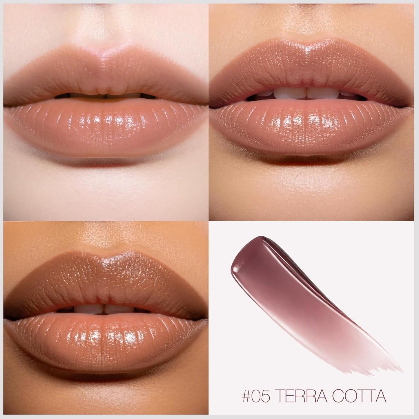 Tinted Lip Balm Lipstick Set - Sheer Hydrating Color & Nourishing Care | Universal Shades for All Skin Tones (Terra Cotta & Berry Rose)