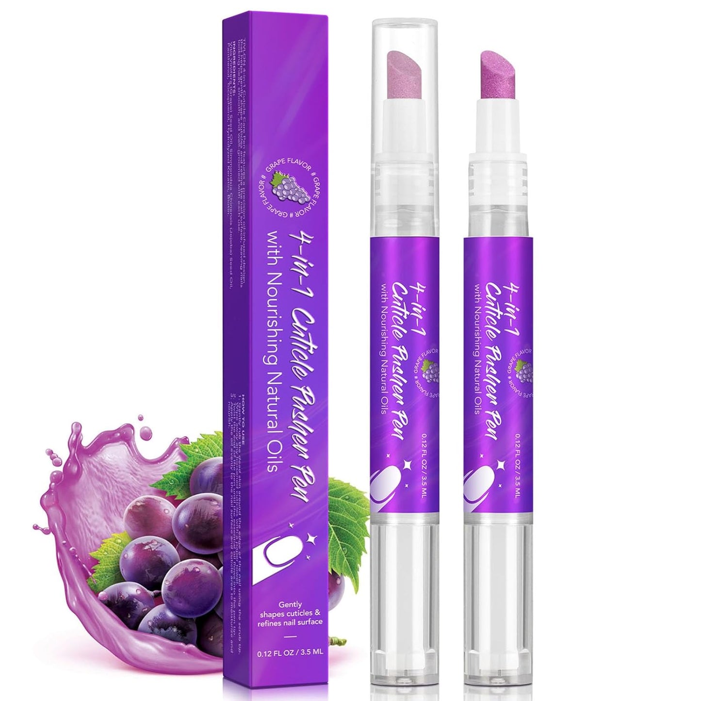 Cuticle Oil Pusher Pen - 4-in-1 Cuticle Remover & Nail Care Oil | Moisturizes & Strengthens Dry Nails