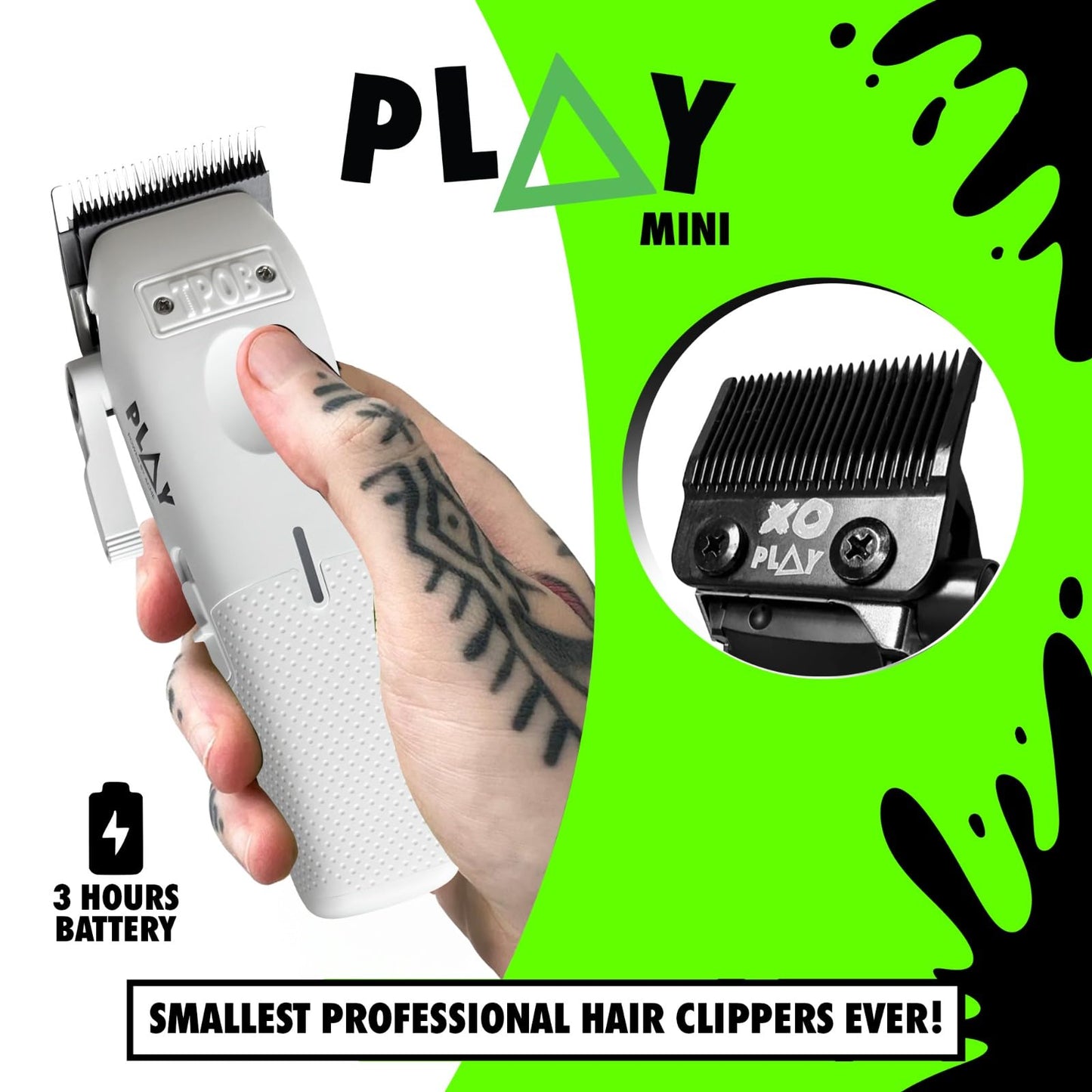 TPOB Mini Play Professional Hair Clippers (White)
