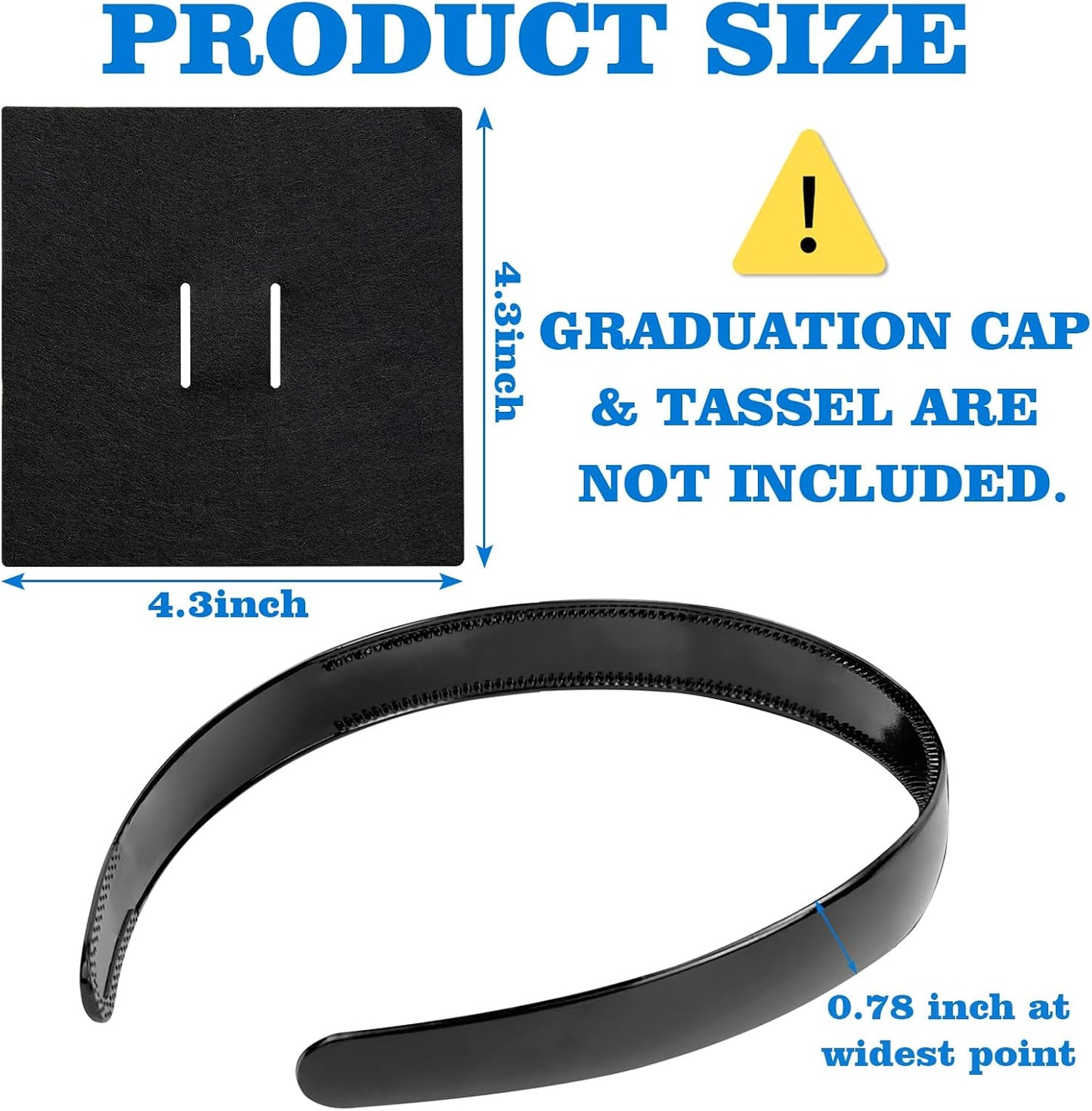 Graduation Cap Headband - Secure Fit Holder for Hairstyle | Class of 2026 Accessory