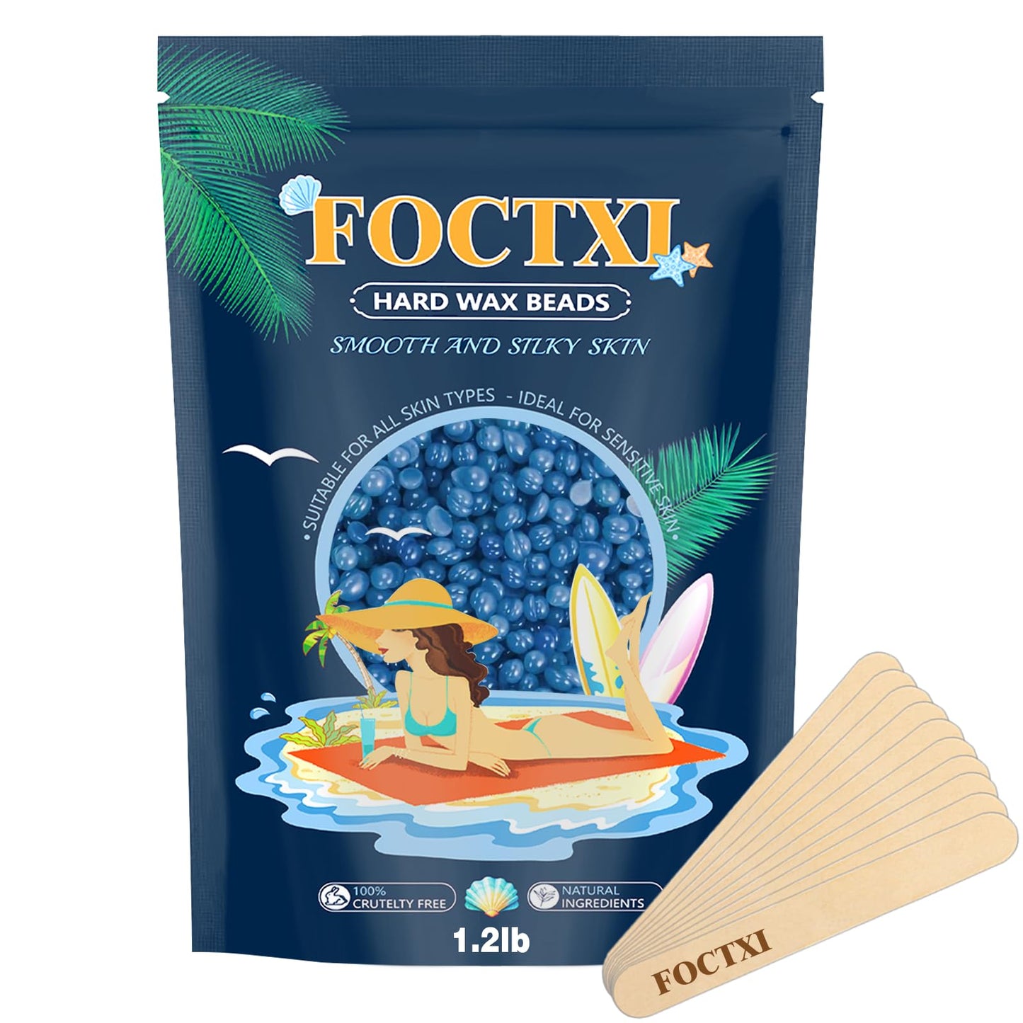 FOCTXI Hard Wax Beads, Wax Beans for Hair Removal