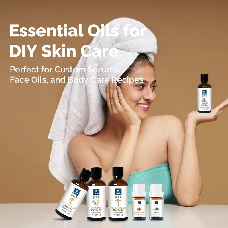 GM Gumili Tea Tree Oil for Skin, Hair, Nails, Face Body Wash, Foot Soak, Spray, 100% Pure Tea Tree Essential Oil - 30ml