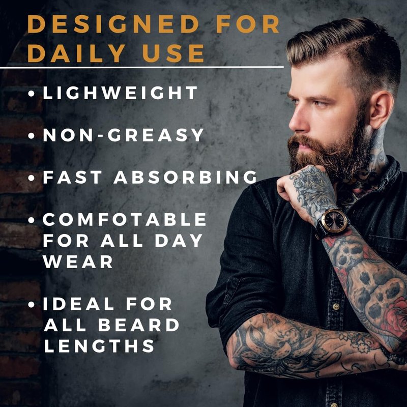 Veien Beard Oil for Men - Clean White Tea Masculine Scent - Softens & Conditions Beard, Moisturizes Dry Skin, Stops Beard Itch & Dandruff - 2oz Non-Greasy Premium Beard Grooming Oil