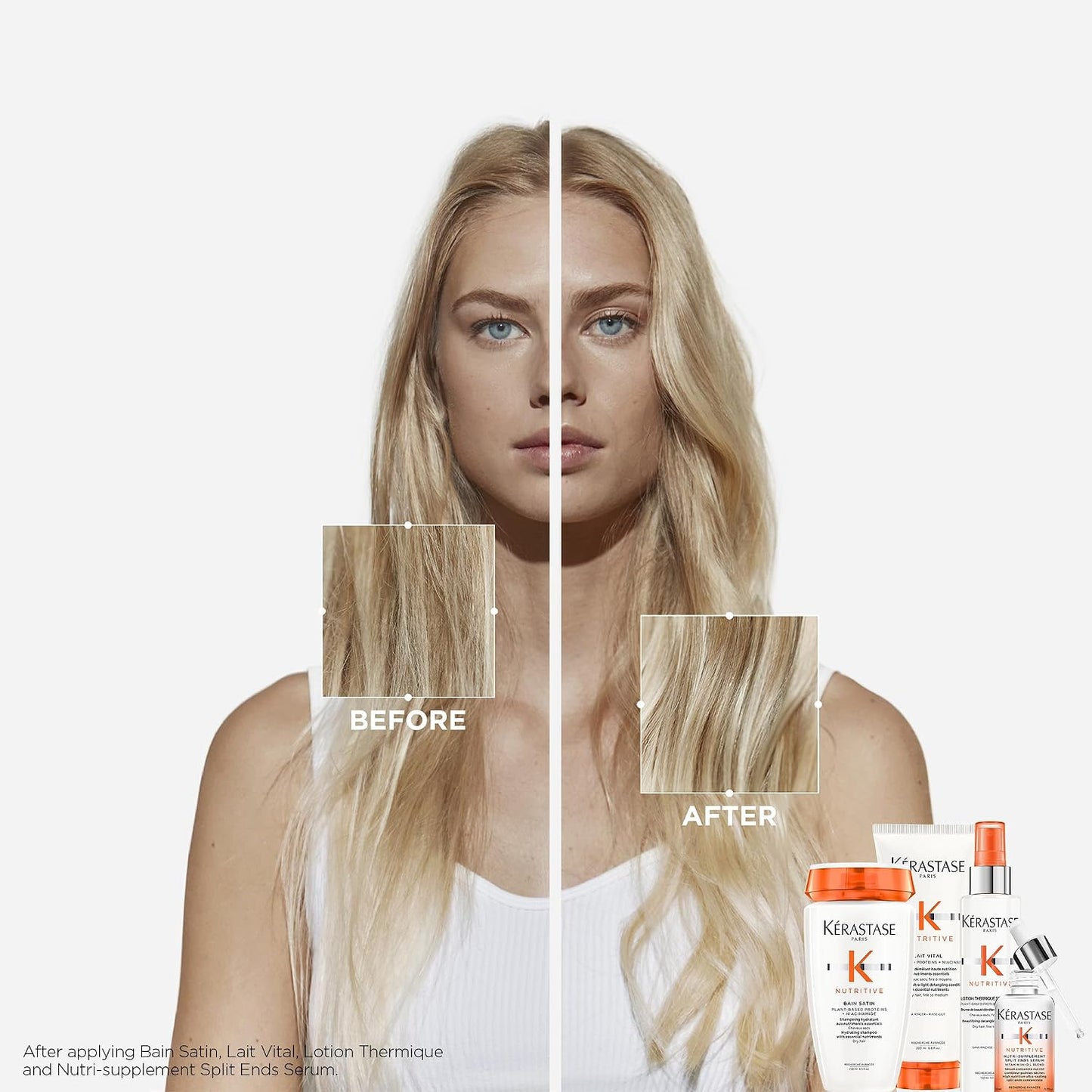 Kerastase Nutritive Split Ends Hair Serum - Nourishing Leave-In Oil Treatment for Dry Hair | 50 ml