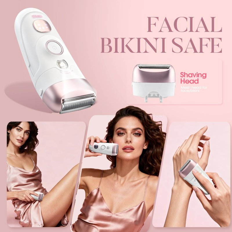 DSP 2 in 1 Women's Shaver - Electric Hair Removal Device with LED Display,Fast Charging for Face/Legs/Arms