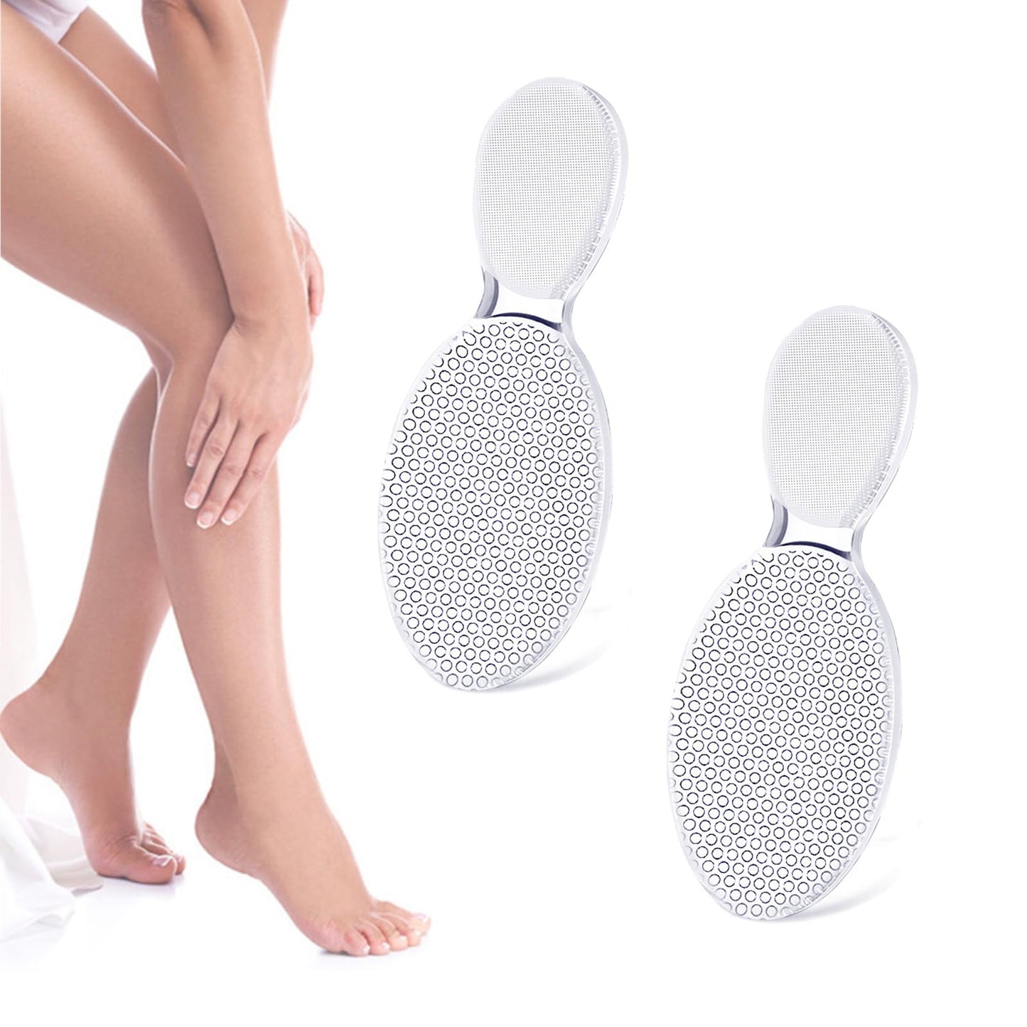 2 Pcs Crystal Hair Remover Professional Crystal Hair Eraser with Ergonomic Handle for Men Women, Back, Arms, Chest, Legs