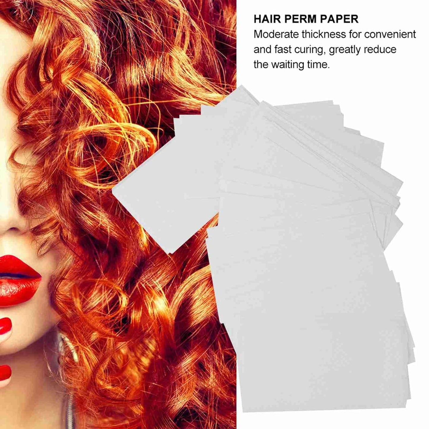 500PCS Breathable Perm End Papers - Disposable High-Temperature Hair Styling Sheets | Ideal for Salon & Home Use
