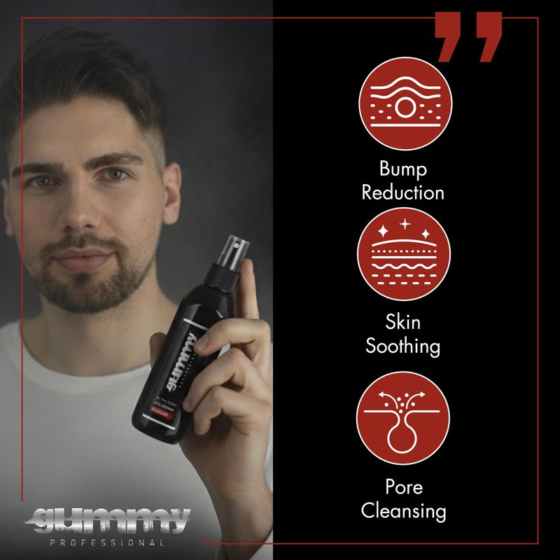 Gummy Professional Bump Repair & Ingrown Hair Spray for Men and Women – Lightweight Post Shave Grooming Spray for Smooth Skin After Shaving and Waxing on Face and Body – Travel Size 100ml