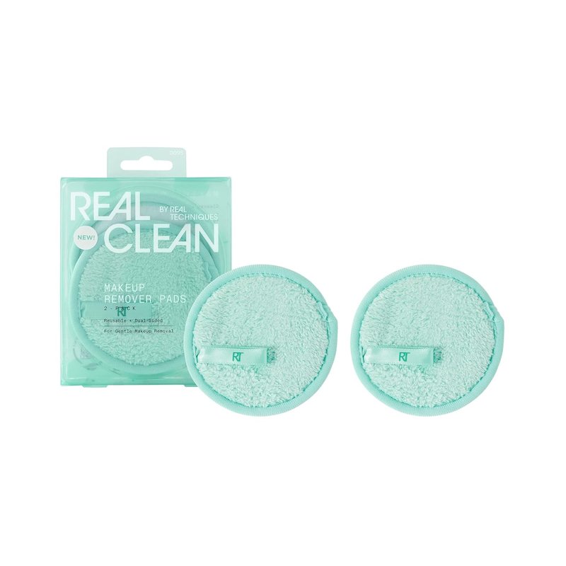 Reusable Makeup Remover Pads - Dual-Sided for Eye & Face Makeup Removal | 2 Count, All Skin Types