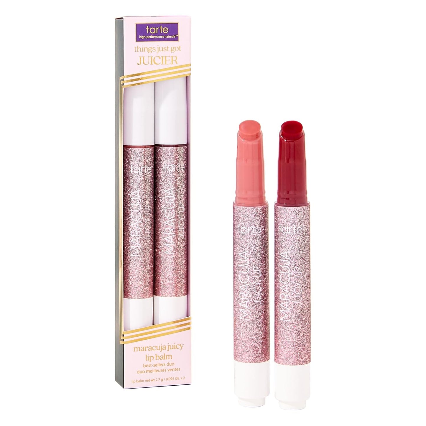 Tarte Maracuja Juicy Lip Balm Gloss - Nourishing Lip Butter with High-Shine Hydration | Vegan, Cruelty-Free, Infused with Vitamin E