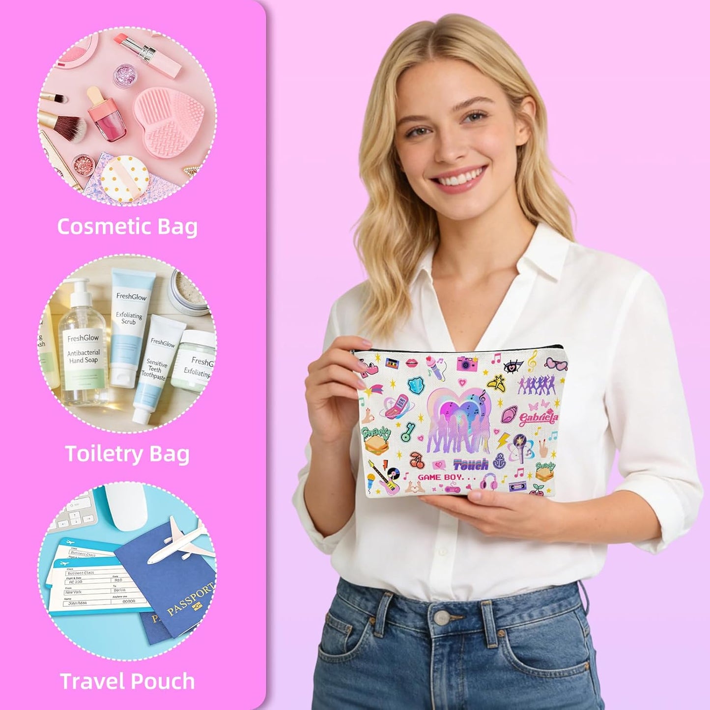 Katsyee K-Pop Makeup Bag - Stylish Cosmetic Organizer for Fans | Perfect Gift for Women