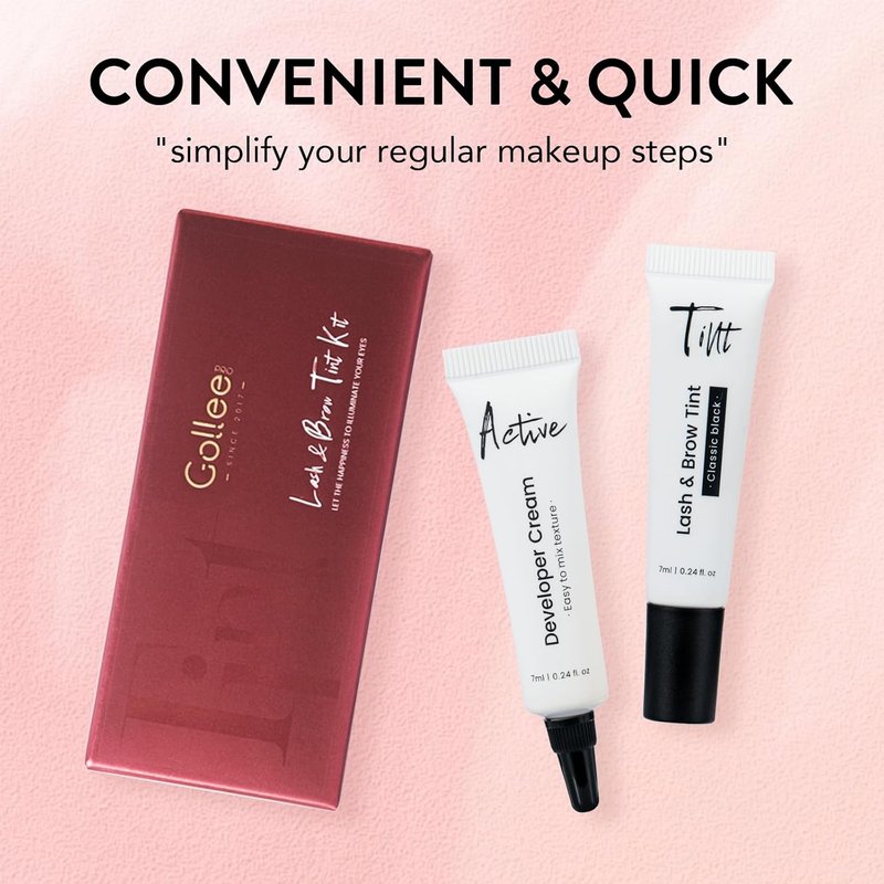 Lash Color Kit - Black Eyelash & Brow Tint Set | Long-Lasting Natural Effects, Easy to Use
